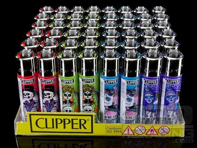 Clipper Lighter Santa Muertos Design 48/Box - 3