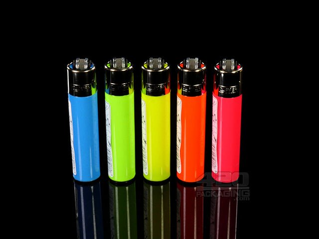Mini Clipper Lighter Neon Colors 48-Pack - 1