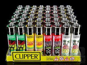 Clipper Lighter Rasta Design 48/Box - 3