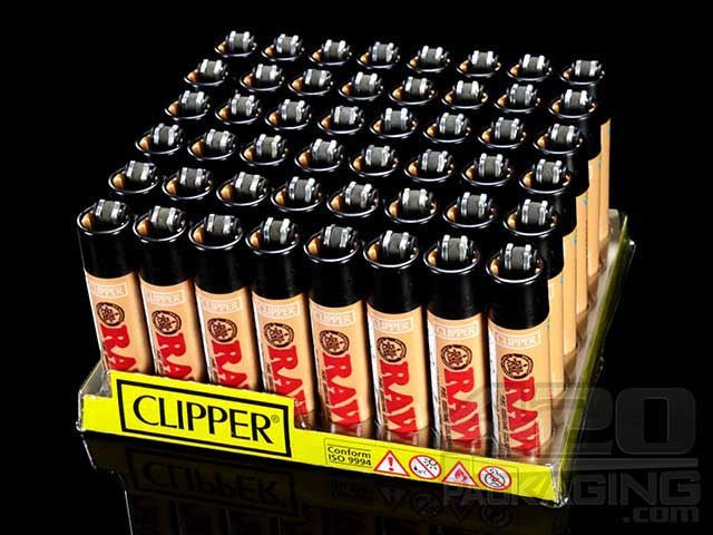 Clipper Lighter RAW Rolling Papers Logo 48/Box - 2