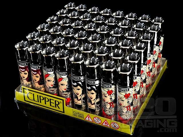 Clipper Lighter Rockabilly Pin Up Design 48/Box - 2