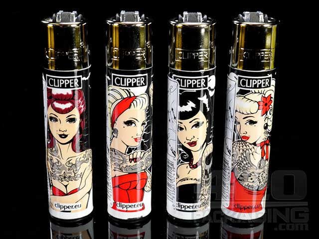 Clipper Lighter Rockabilly Pin Up Design 48/Box - 1