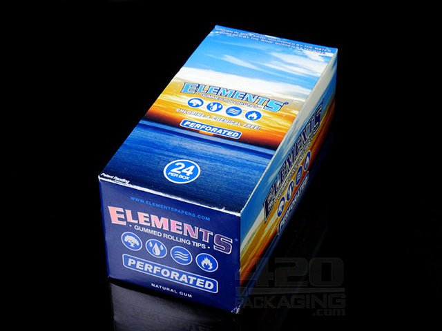 Elements Premium Gummed Perforated Rolling Tips 24/Box - 2