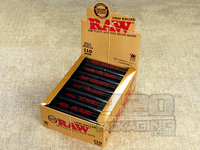 RAW 110mm 2 Way Hemp Plastic Rollers 12/Box - 1