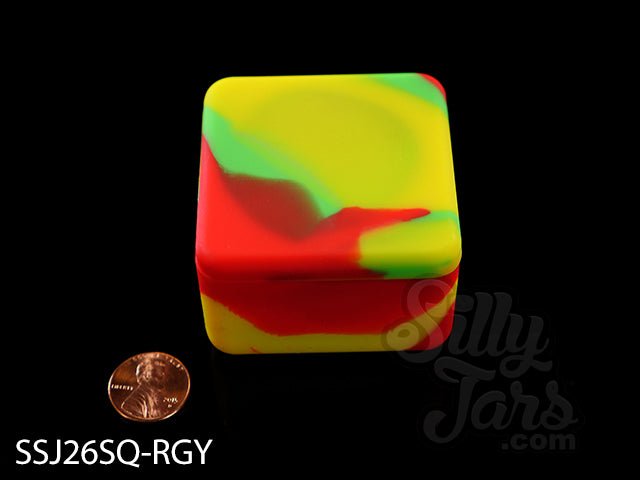 Silly Jars SSJ26SQ Silicone Square Containers (26ml) 10/Box SSJ26SQ-NAT (Natural) - 2