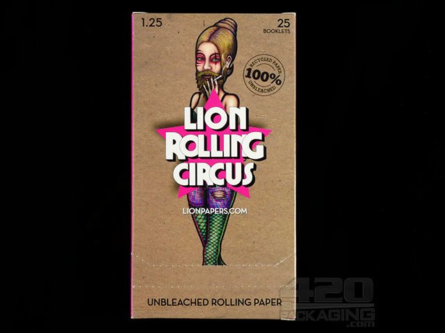 Lion Rolling Circus Unbleached 1 1-4" Papers 25/Box - 1