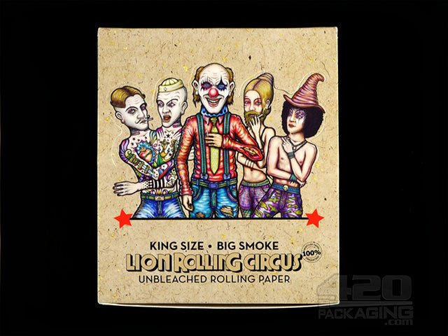 Lion Rolling Circus Unbleached King Size Rolling Papers 50/Box - 2