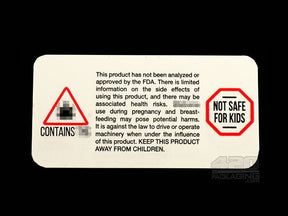 Massachusetts Contains THC - Not Safe For Kids Warning Labels 1000/Roll - 1