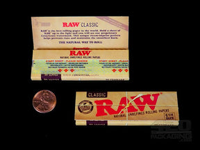RAW 1 1-4 Size Classic Rolling Papers 24/Box - 2