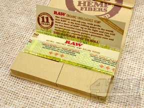 Raw Rolling Papers Organic Hemp 1 1-4 size Artesano 1 Display Box (15 packets) - 4