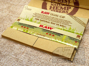 Raw Rolling Papers Organic Hemp King Size Slim Artesano 1 Display Box (15 packets) - 4