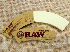 RAW Natural Maestro Hemp & Cotton Cone Tips 24/Box - 4