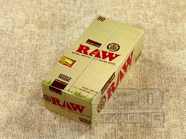 Raw Rolling Papers Organic Hemp Single Wide Size 50 Pack - 3