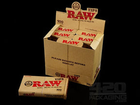 RAW Natural Pre Rolled Tips Travel Tin 100/Box - 1