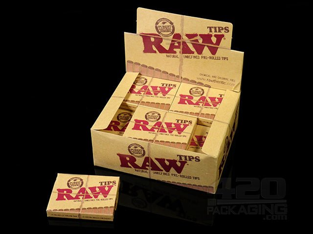 RAW Natural Pre Rolled Tips 20/Box - 1
