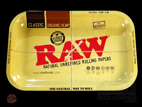 RAW Small Metal Rolling Tray (3 Designs) 1-Tray Original RAW - 2