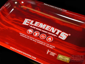 Elements Small Size Red Metal Rolling Tray 1/Box - 3
