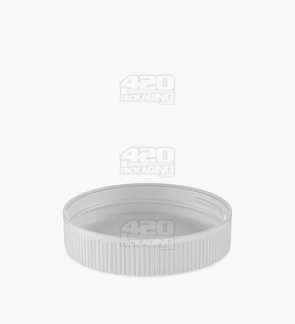 70mm Smooth Ribbed Push and Turn Flat Child Resistant Plastic Caps w/ Foam Liner - Semi Glossy Plastic - 100/Box