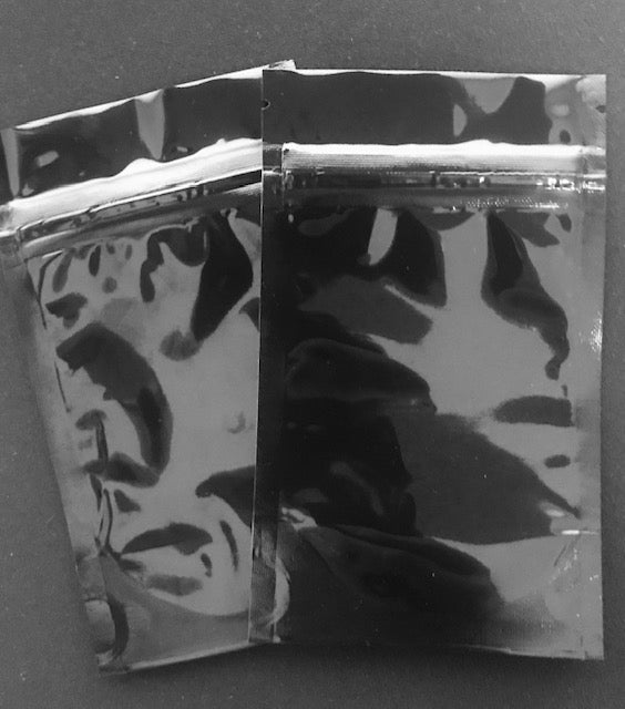 Black-Black 5" x 8" Mylar Stand Up Pouch Zip Bags 1000/Box - 1