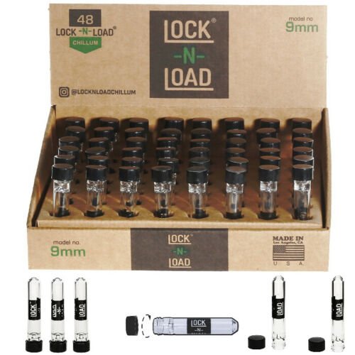 Lock-N-Load 9mm Glass Chillum 48/Box - 1
