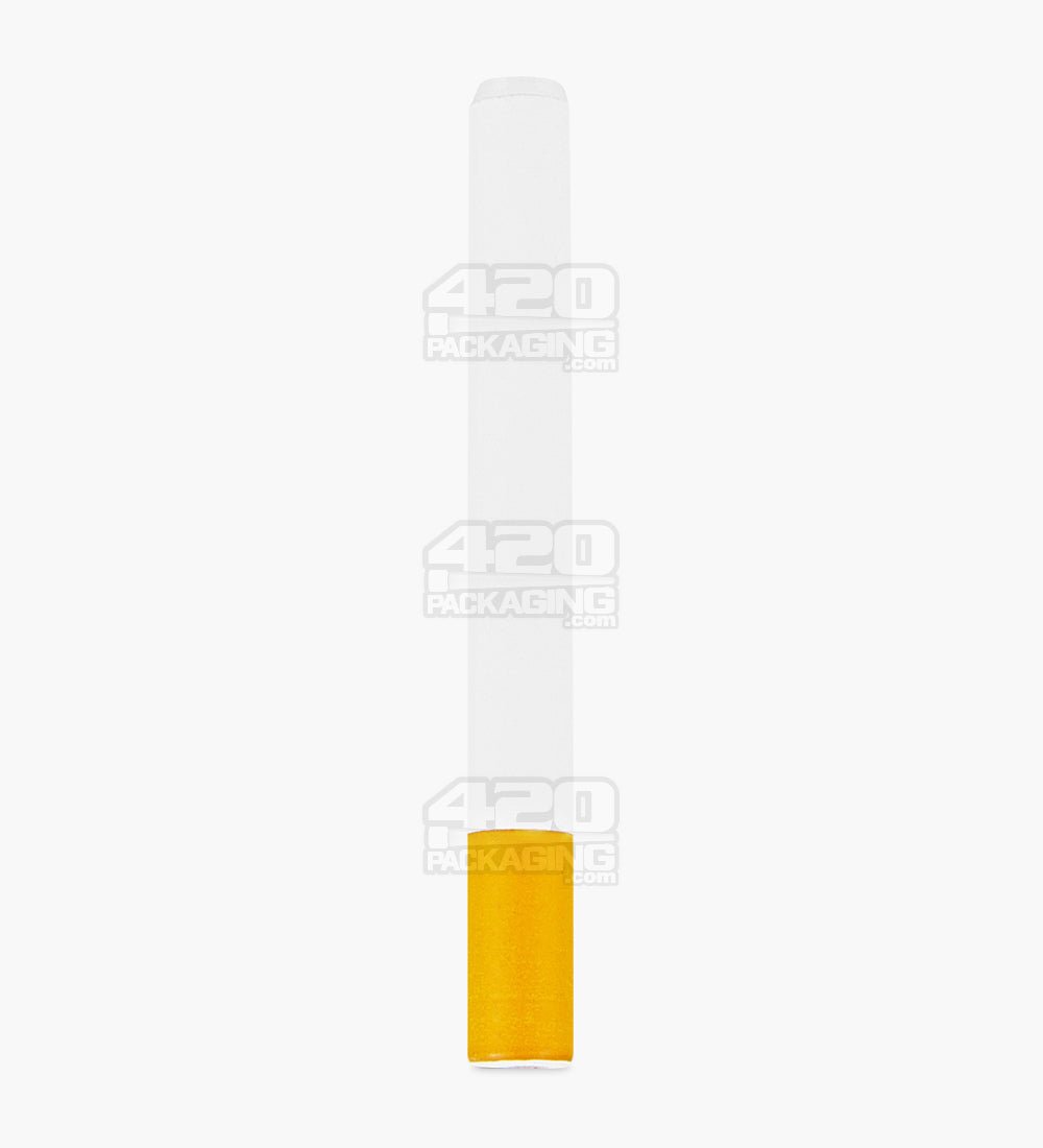 Cigarette Chillum Hand Pipe | 3in Long - Metal - Orange & White - 1