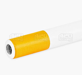 Cigarette Chillum Hand Pipe | 3in Long - Metal - Orange & White - 6