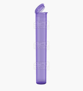 116mm Child Resistant King Size Translucent Pop Top Purple Plastic Pre-Roll Tubes 1000/Box - 1