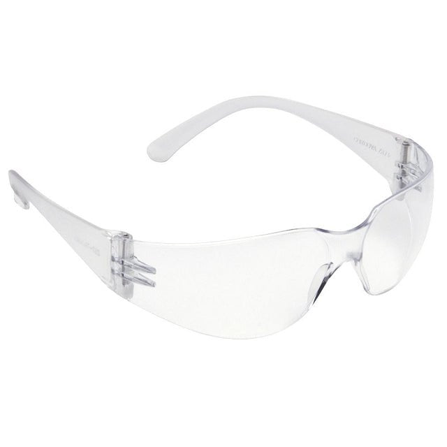 Scratch Resistant Safety Glasses - Eye Protection - Clear with Clear Lens - 1 Pair - 1