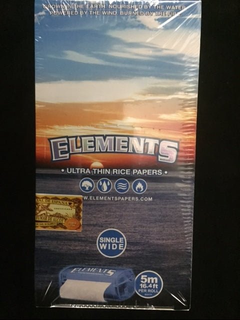 Elements Rolling Papers Single Wide Roll Box of 10 Rolls Per Box - 2