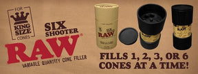 RAW Six Shooter King Size Cone Filler - 3