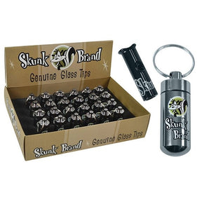 Skunk Brand Glass Tip and Keychain Stash 24/Box - 1